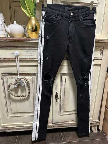 Amiri Mike Amiri Trasher jeans black and white si… - image 1