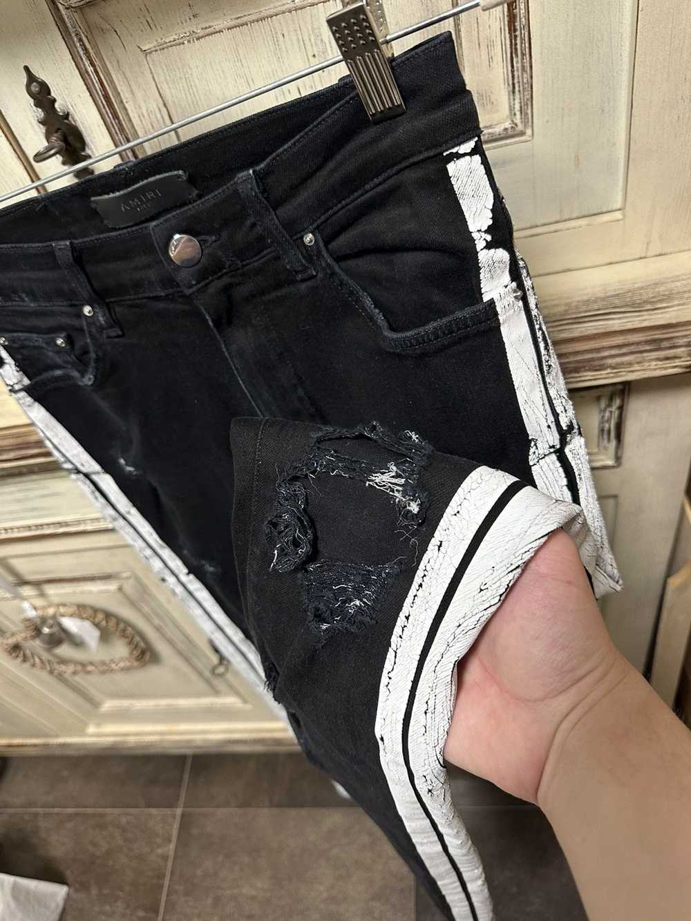 Amiri Mike Amiri Trasher jeans black and white si… - image 2