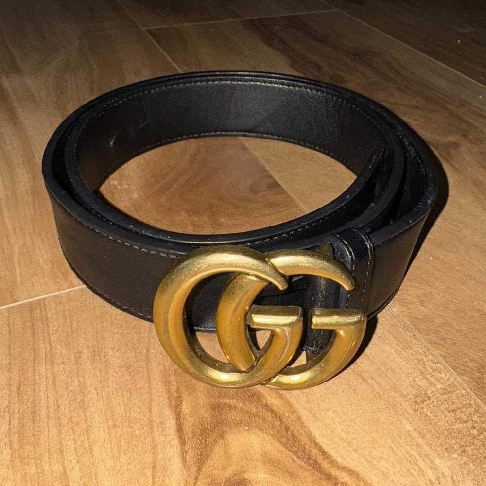 Gucci Gucci Belt Leather GG buckle - image 1