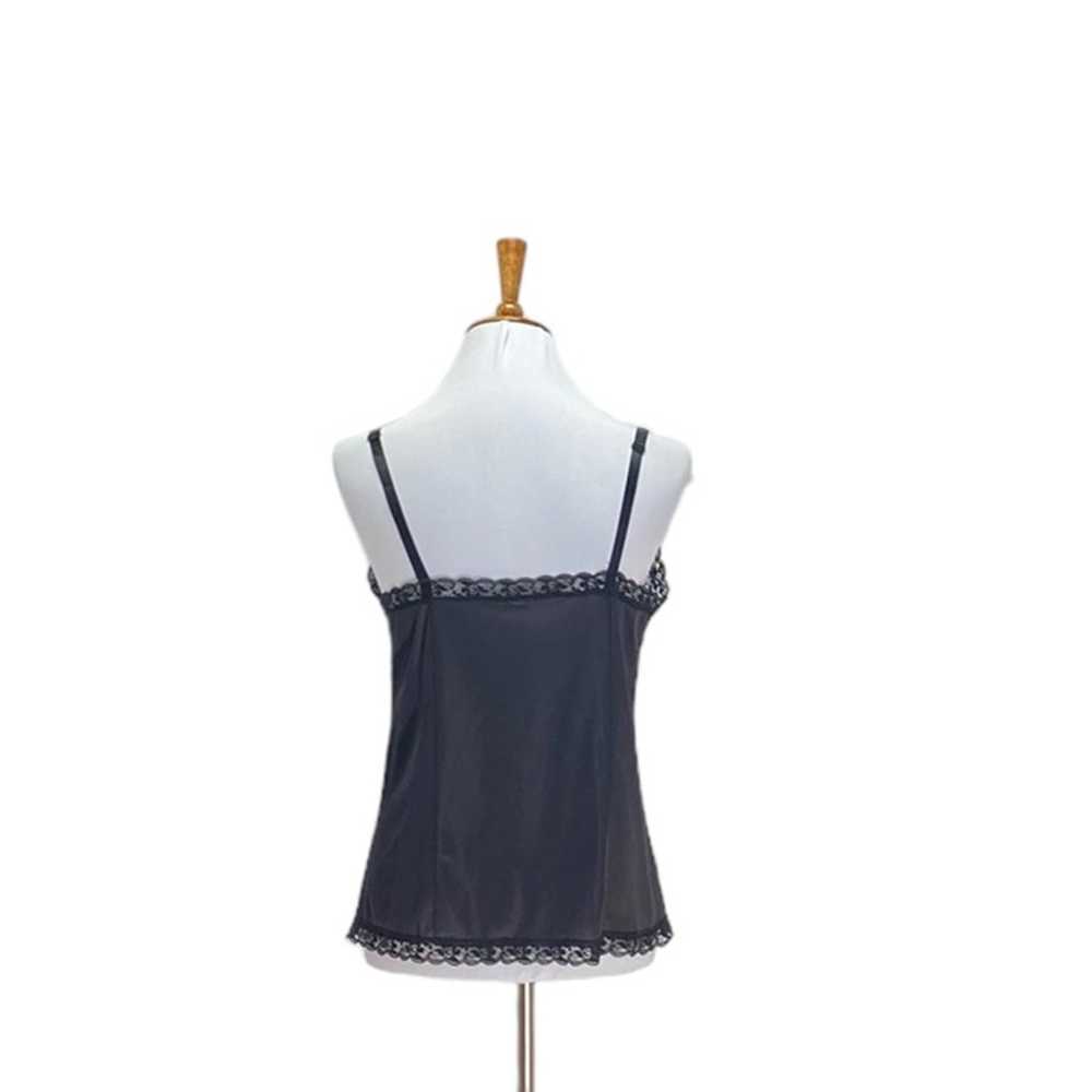 Perfectform Vintage Lace Trim camisole Blouse Bla… - image 10
