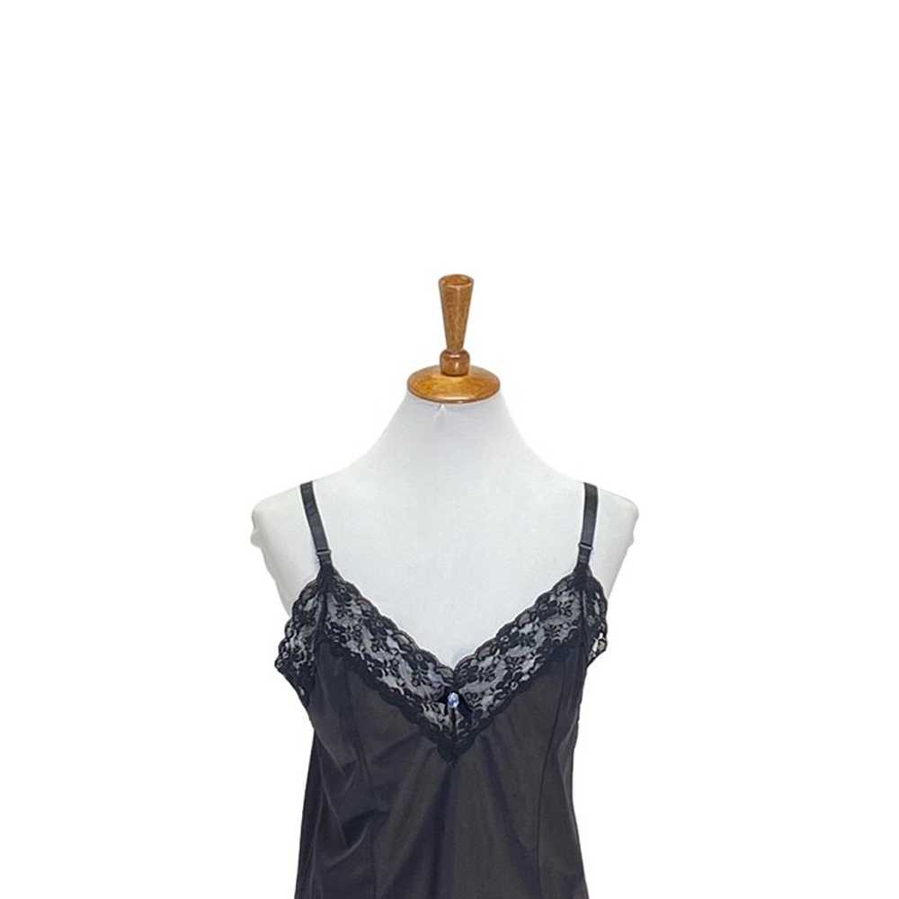 Perfectform Vintage Lace Trim camisole Blouse Bla… - image 4