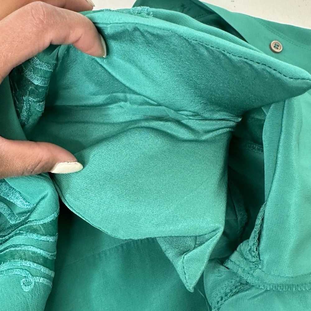 Vtg Suzelle Women’s Silk Blouse Wearable Art Sz 1… - image 8