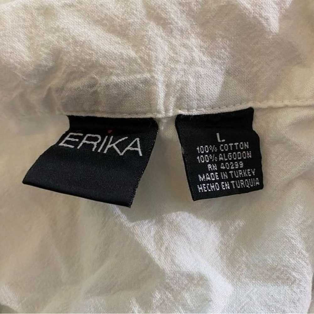 Vintage 80s-90s Erika Button Front Short Sleeve T… - image 3