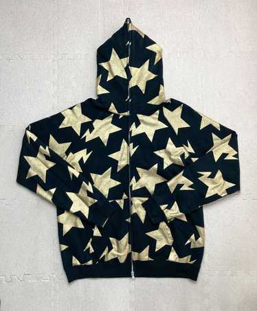 Bape Bape Black Gold Bapesta Star Logo Full Zip H… - image 1