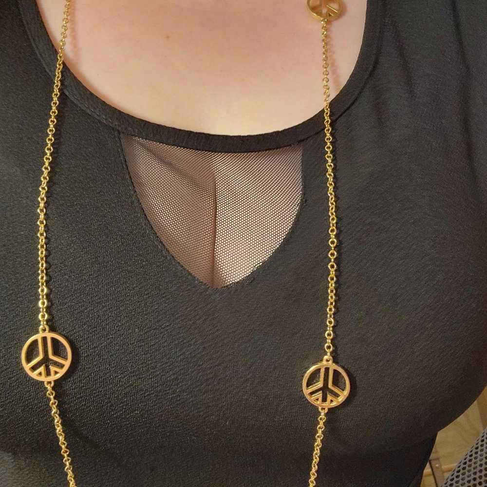 Peace sign necklace - image 1