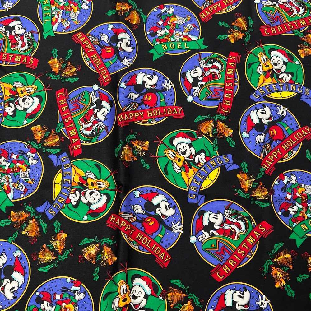 Vintage Disney Christmas Silk Scarf Square Rare - image 3