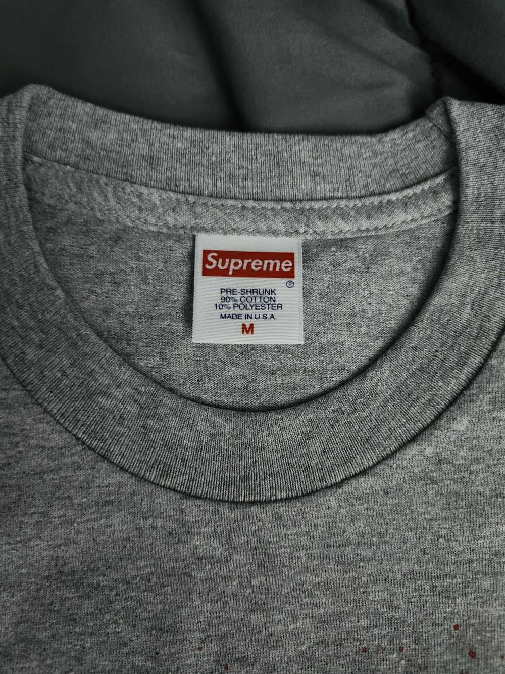 Supreme Supreme Logo Paint T Shirt Gray - image 2