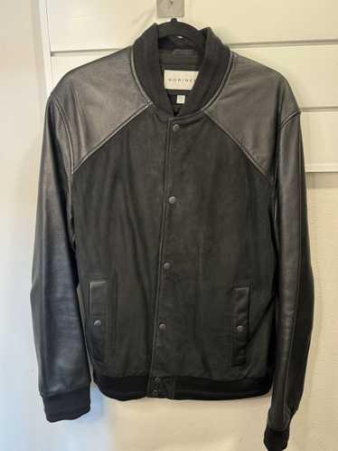 Other Nominee Leather & Suede Bomber Jacket