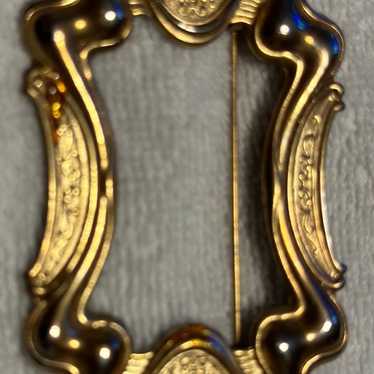 Antique Vintage Victorian Design Brass Sash Buckl… - image 1