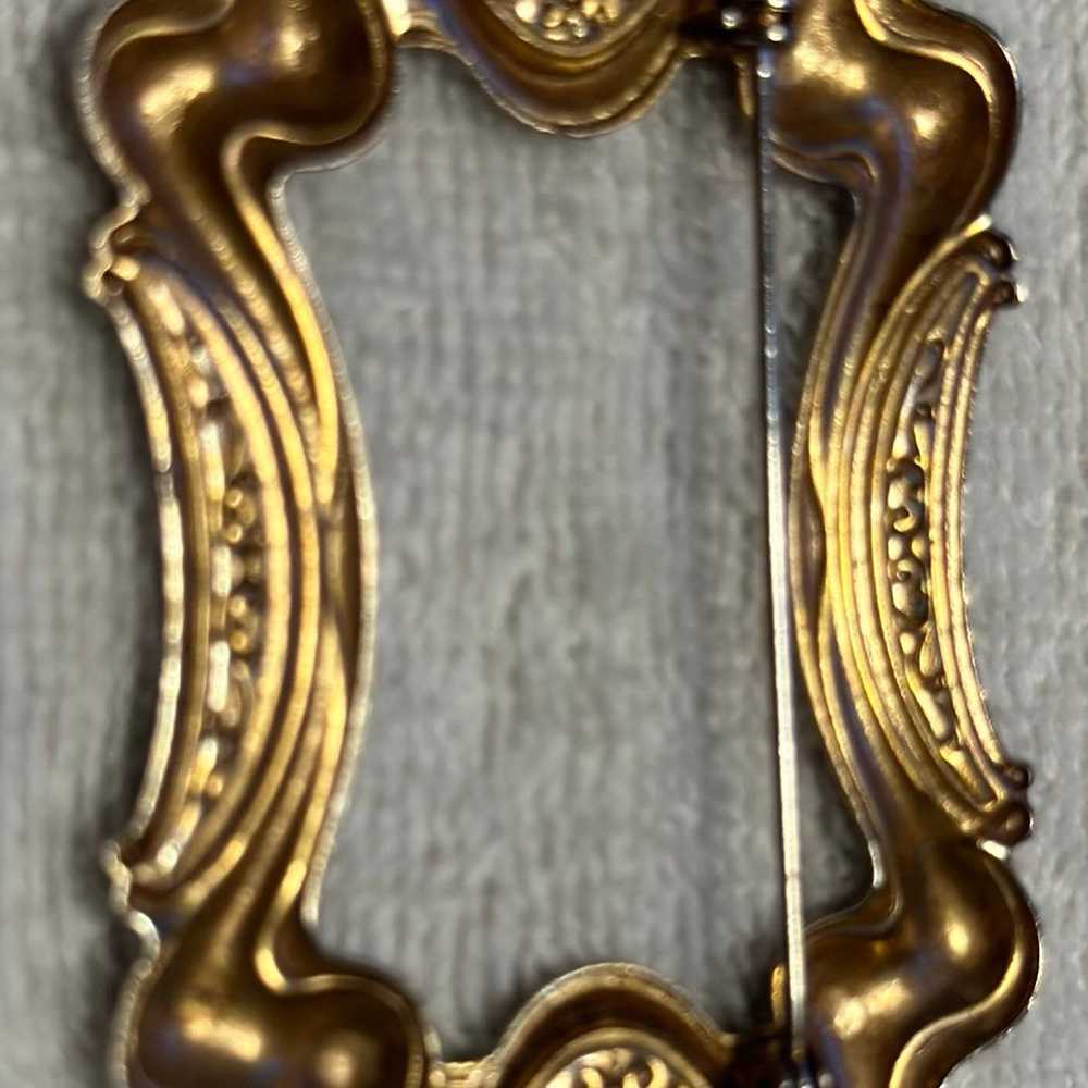 Antique Vintage Victorian Design Brass Sash Buckl… - image 2