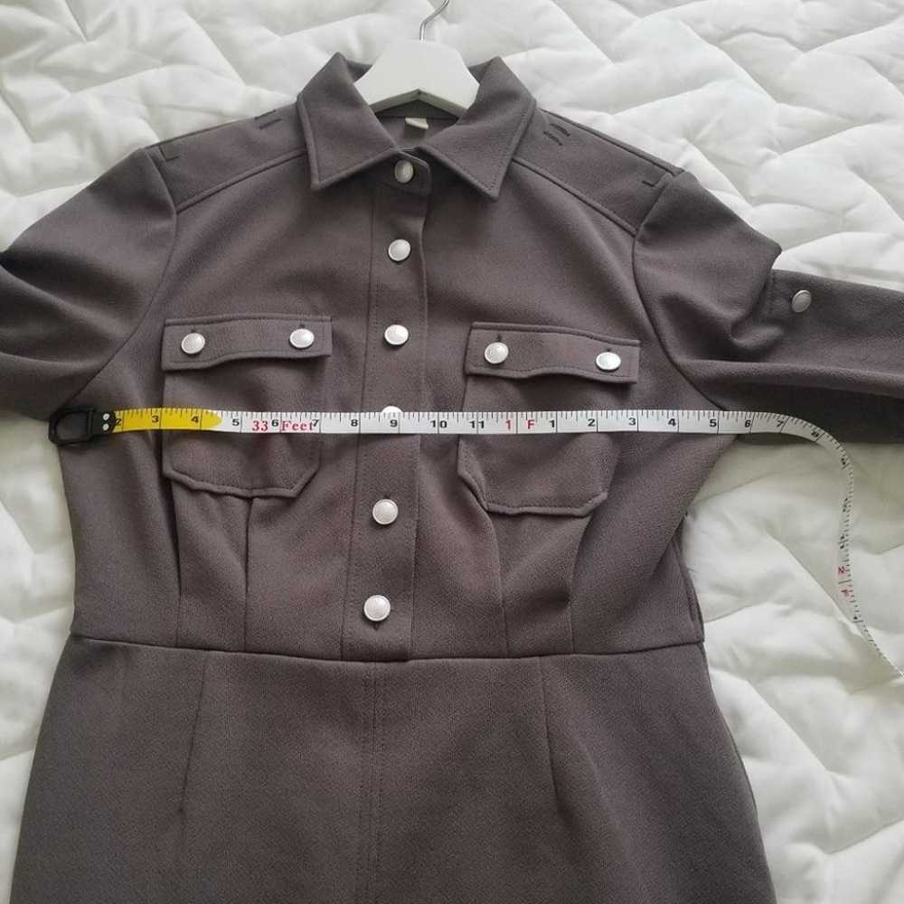 VINTAGE Military Cargo Belted Shirt Dress - M - image 10