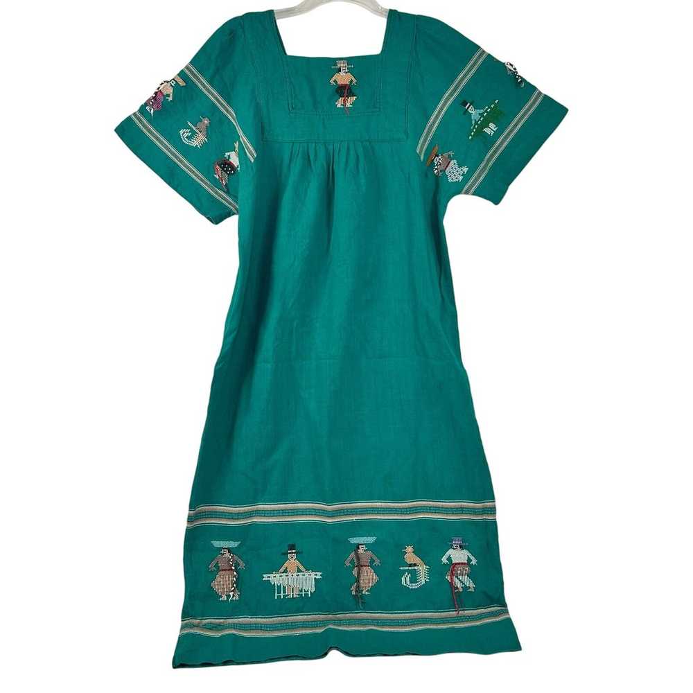 Vintage Sonya's Guatemala Dress Cotton Handmade E… - image 2