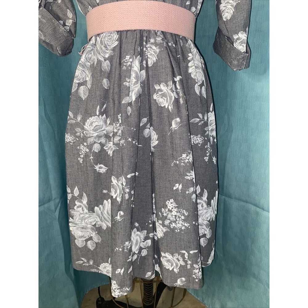 Vintage Prago 70s / 80s Floral Pocketed Dress Med… - image 3