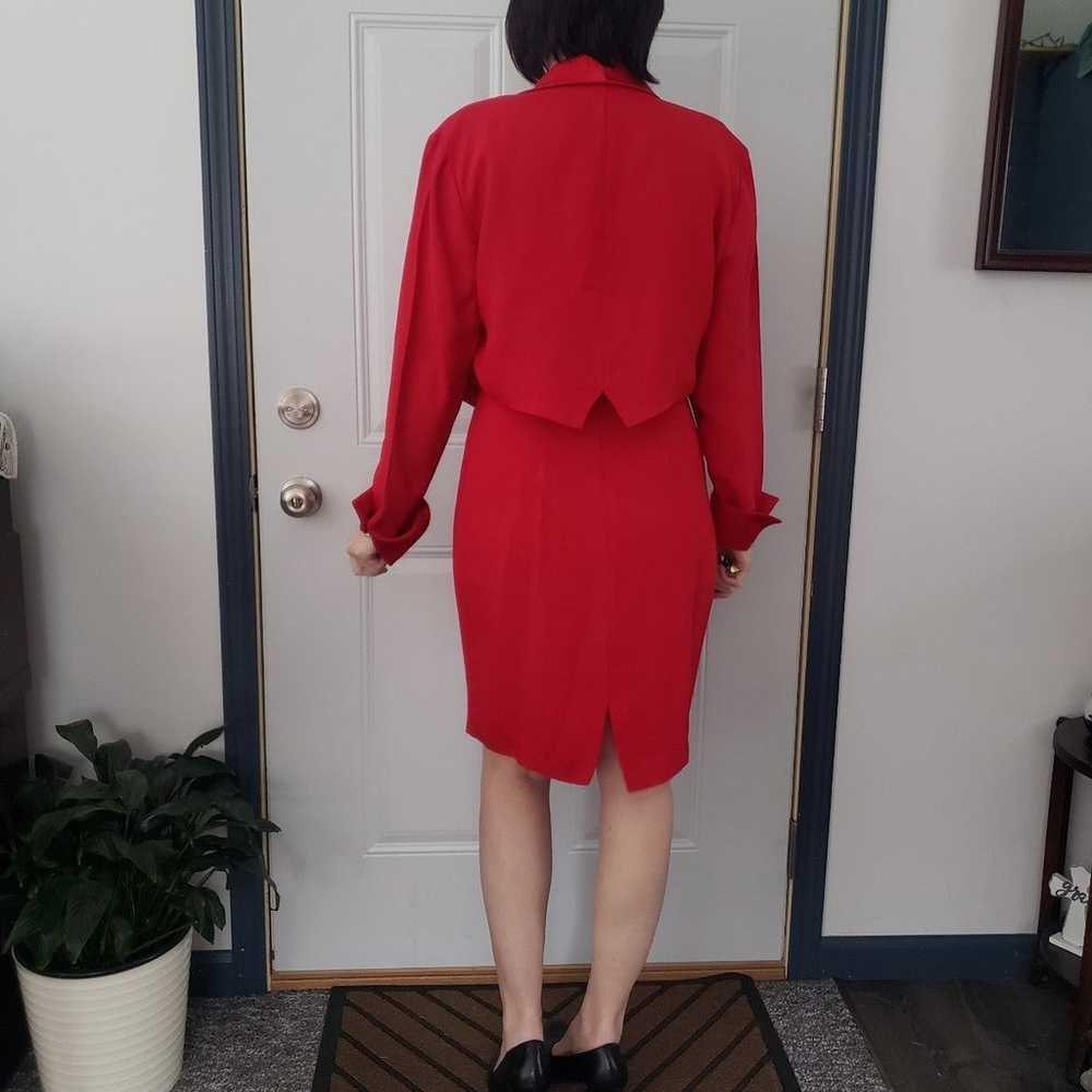 90s Red Party Dress with Jacket - image 5