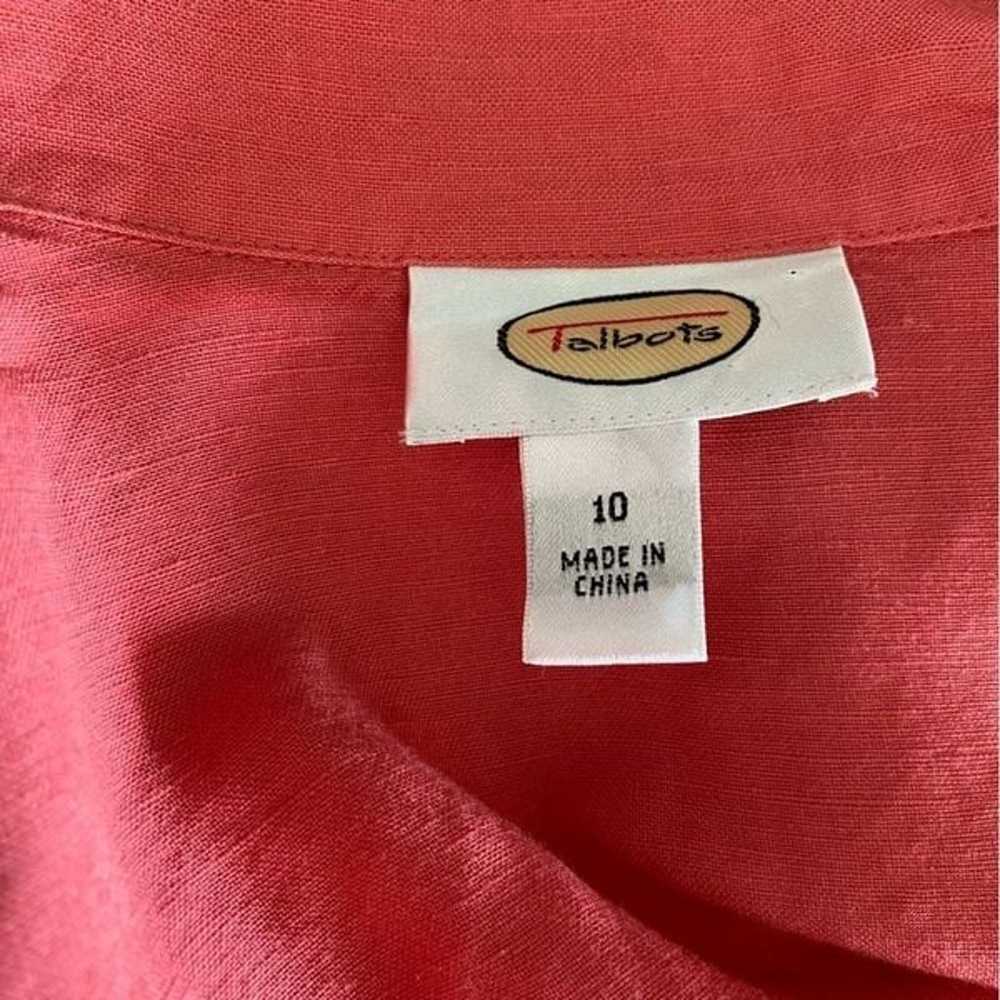 Talbots Sleeveless Linen Dress Jacket Pockets Sui… - image 10