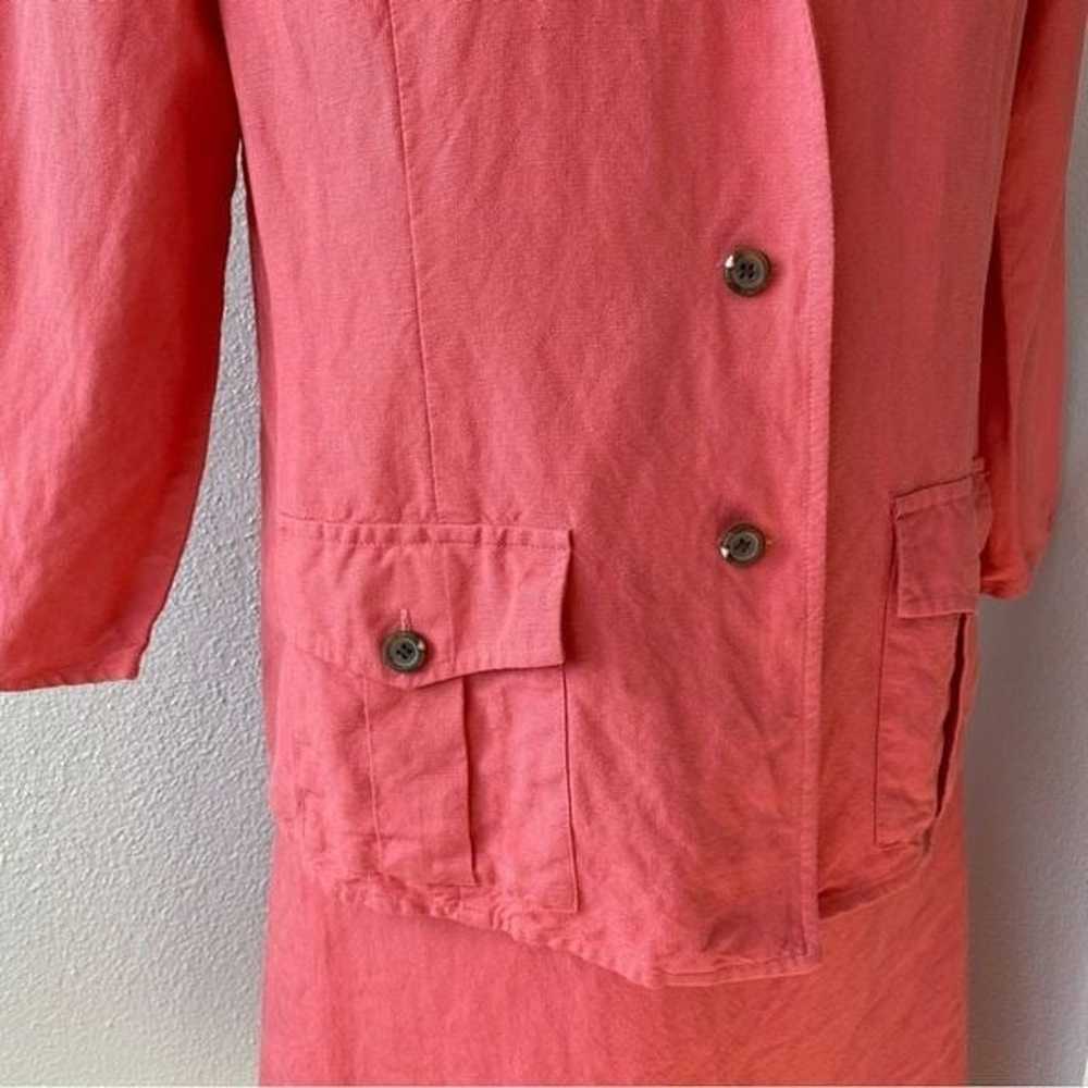 Talbots Sleeveless Linen Dress Jacket Pockets Sui… - image 9