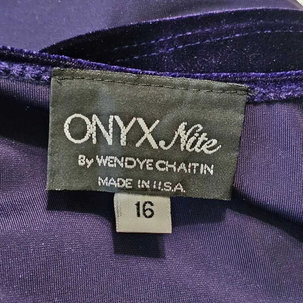 Onyx Nite Wendye Chaitin Plus Size 16 Purple Velv… - image 6