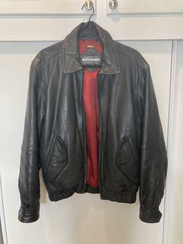Members Only Members only leather bomber jacket