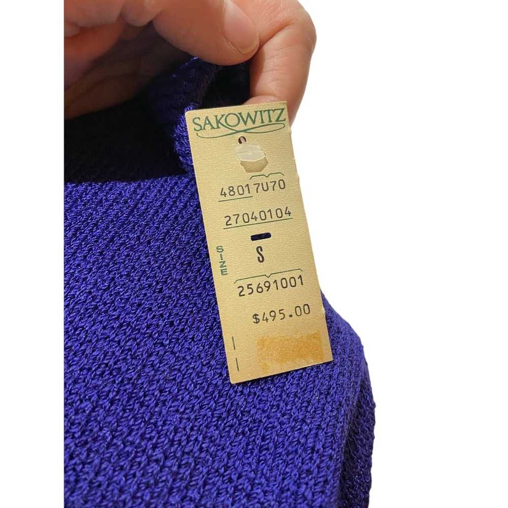 Ann Caron Sakowitz Purple Knit Women's Size Small… - image 9
