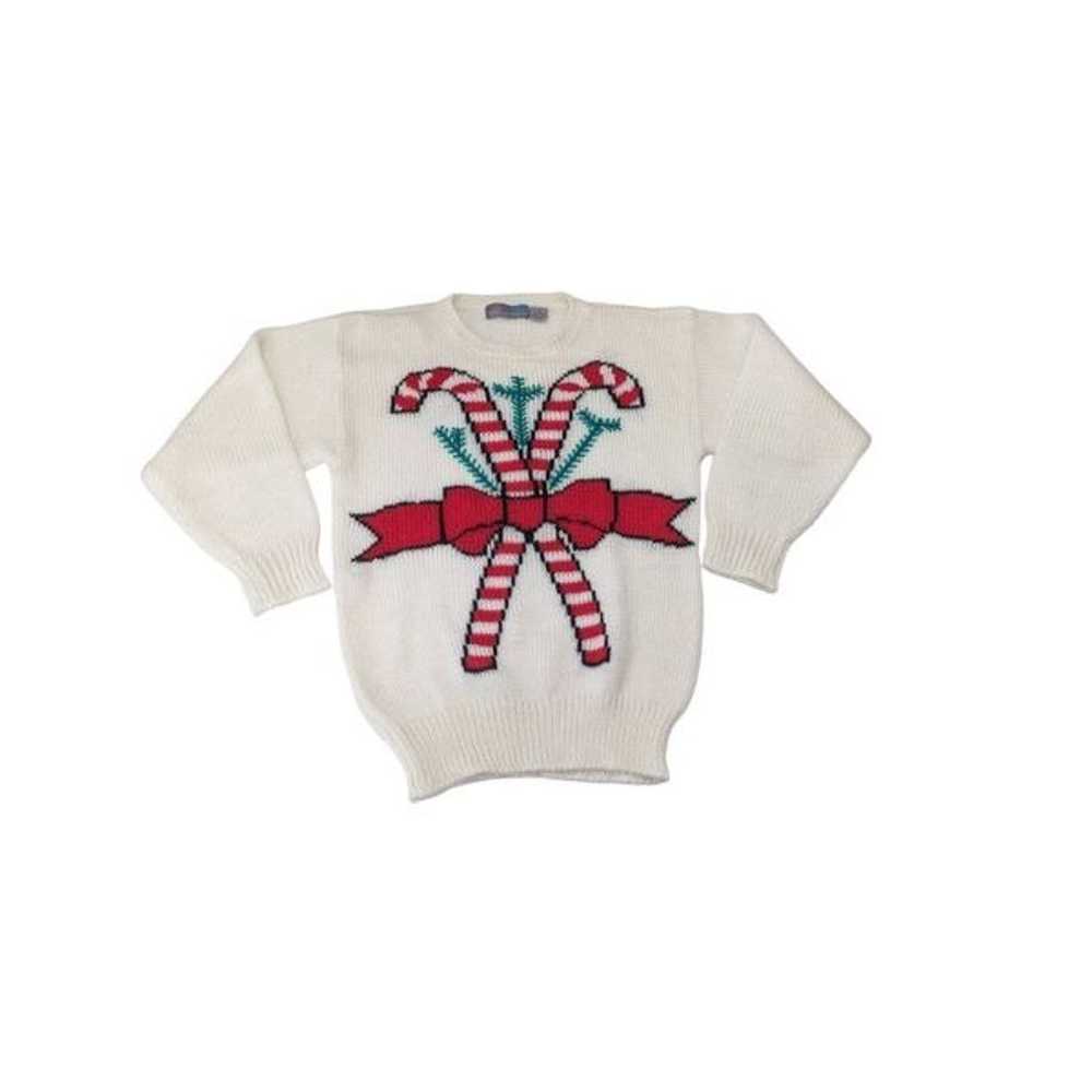 Candy Cane Acrylic Knit Ugly Christmas Sweater Me… - image 1