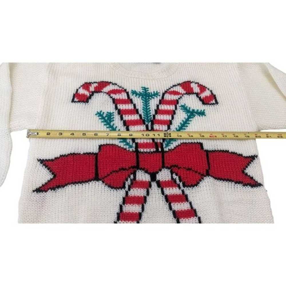 Candy Cane Acrylic Knit Ugly Christmas Sweater Me… - image 5