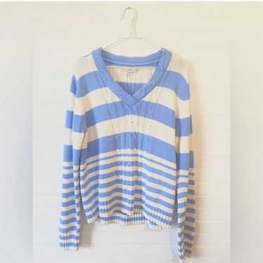 Vintage Tommy Hilfiger Striped Chunky Cable Knit S