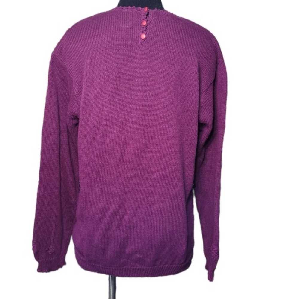 Signature by Nothern Isles Sweater Purple Floral … - image 5