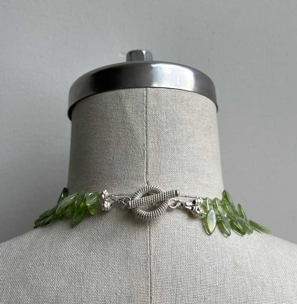 Two Strands of Marquise Cut Peridot Drops Necklace - image 2
