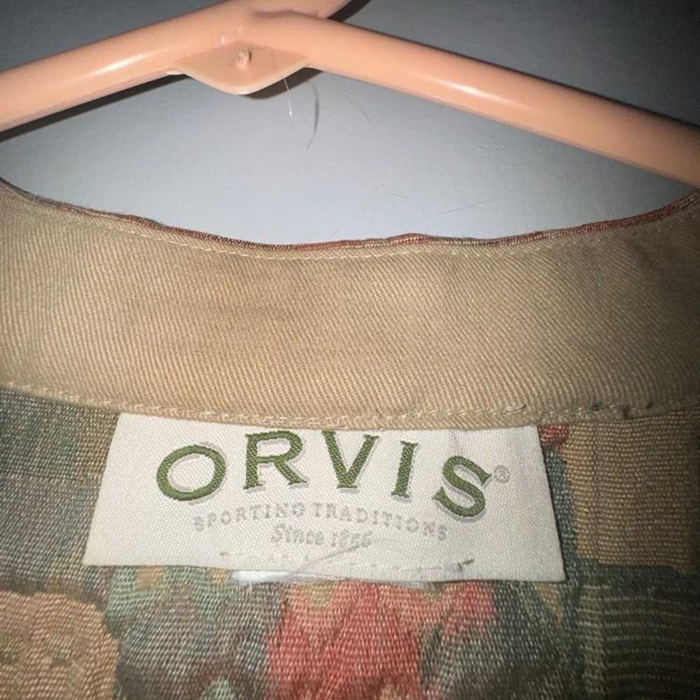 Vintage Orvis 80s cream colored shacket with past… - image 4