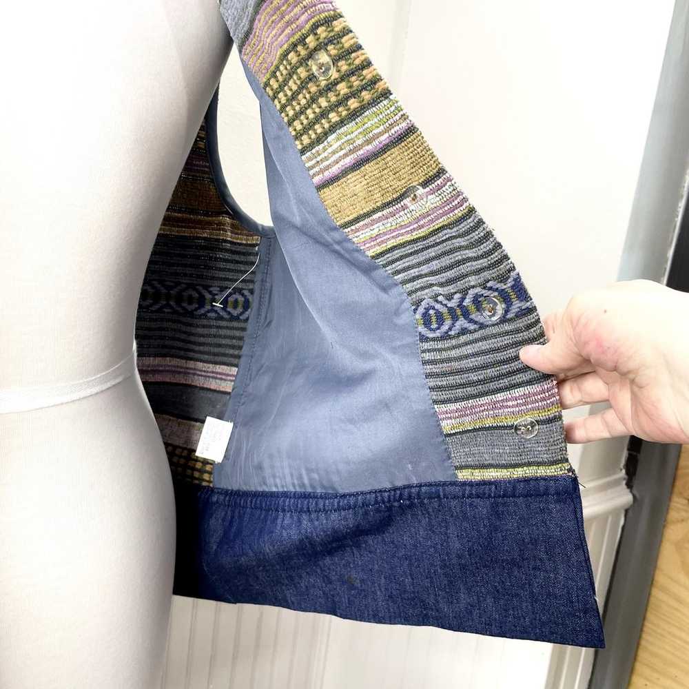 Ivy Size S Tapestry Vest Woven Vtg Striped Southw… - image 10