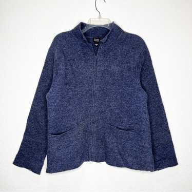 Vintage Eileen Fisher Felted Wool Full Zip Sweater