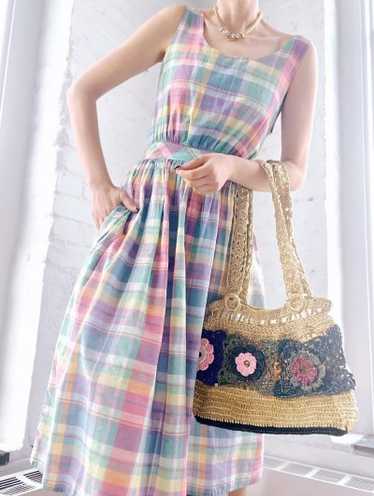 cotton madras plaid dress