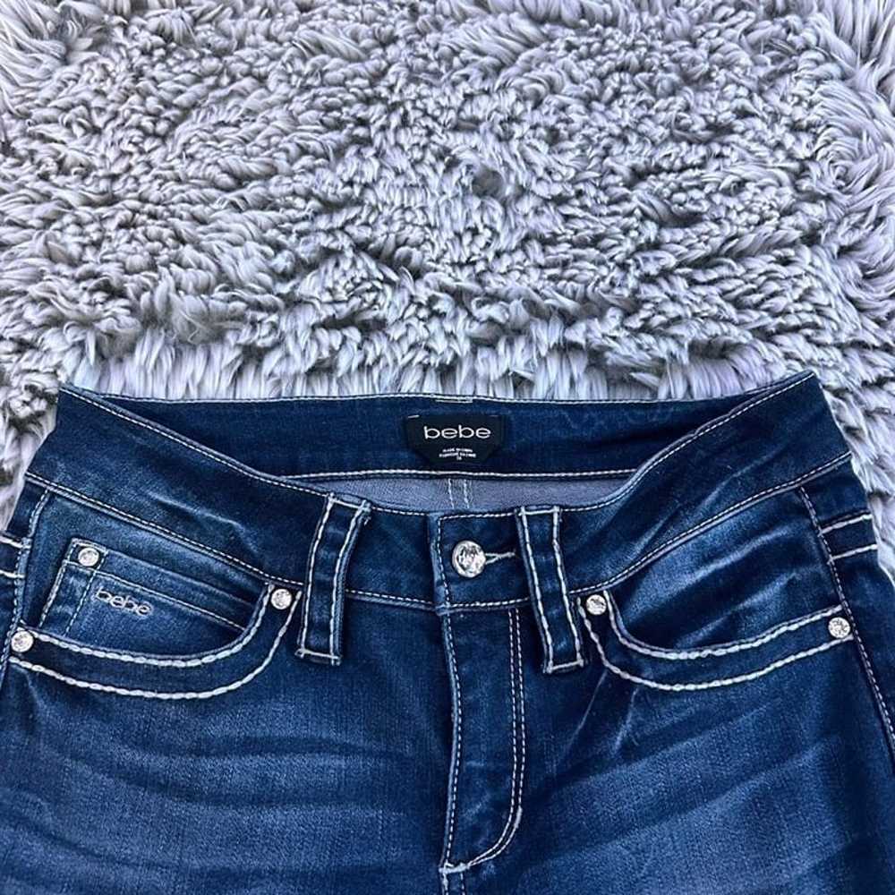 Mcbling Bedazzled Pocket Bebe Jeans - image 4