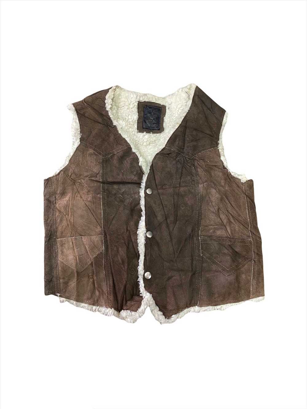 Leather × Mink Fur Coat × Tracey Vest Faur Fur Pa… - image 1
