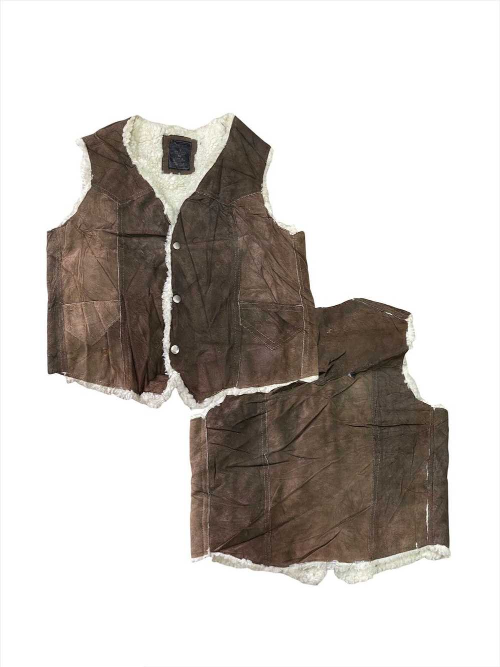 Leather × Mink Fur Coat × Tracey Vest Faur Fur Pa… - image 3
