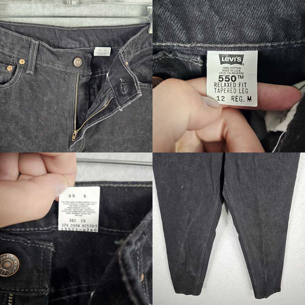 Levi's Vtg Levis 550 Jeans Womens 12 Black Relaxe… - image 4