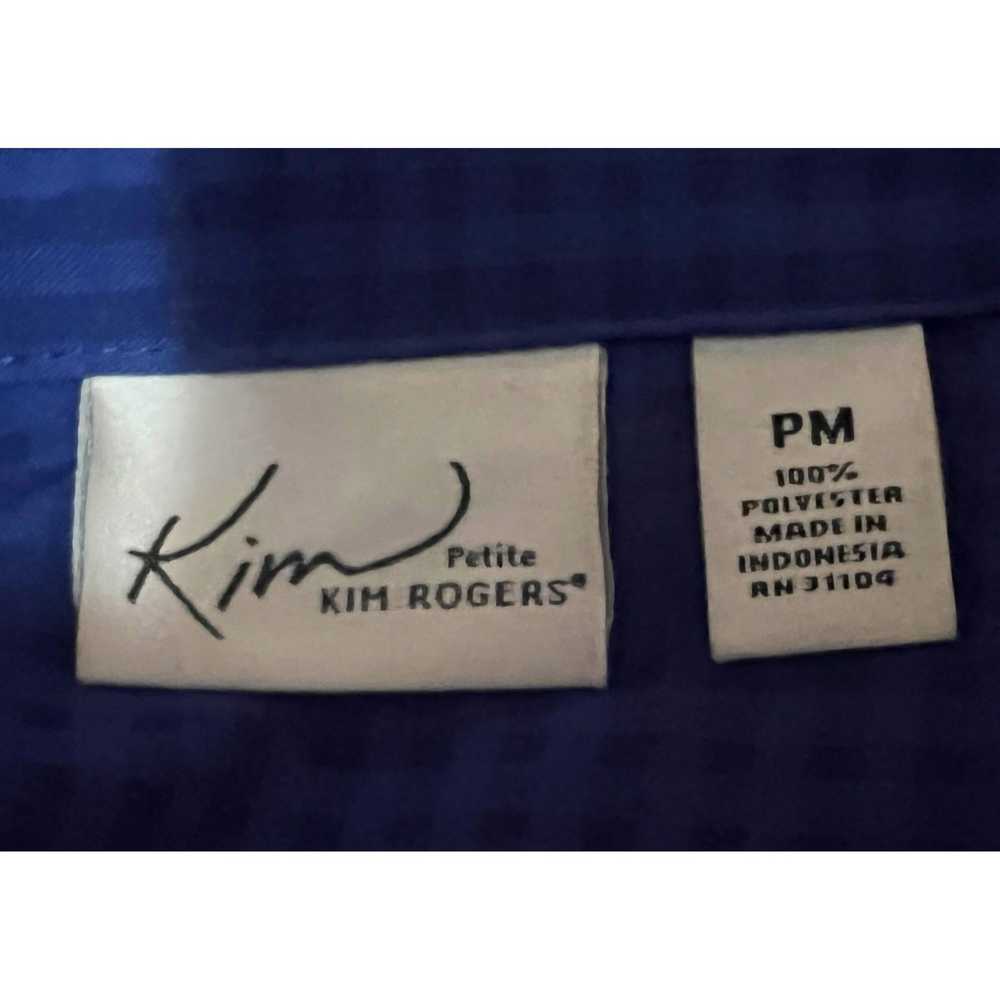 Other Kim Rogers Blue Plaid Blouse Sz Petite Medi… - image 3