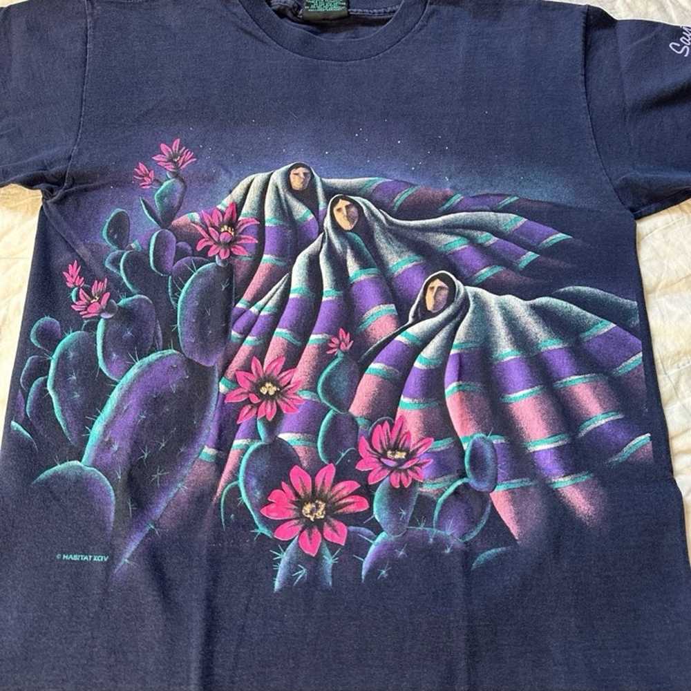 Vintage 1990s Native American style graphic tee M - image 2