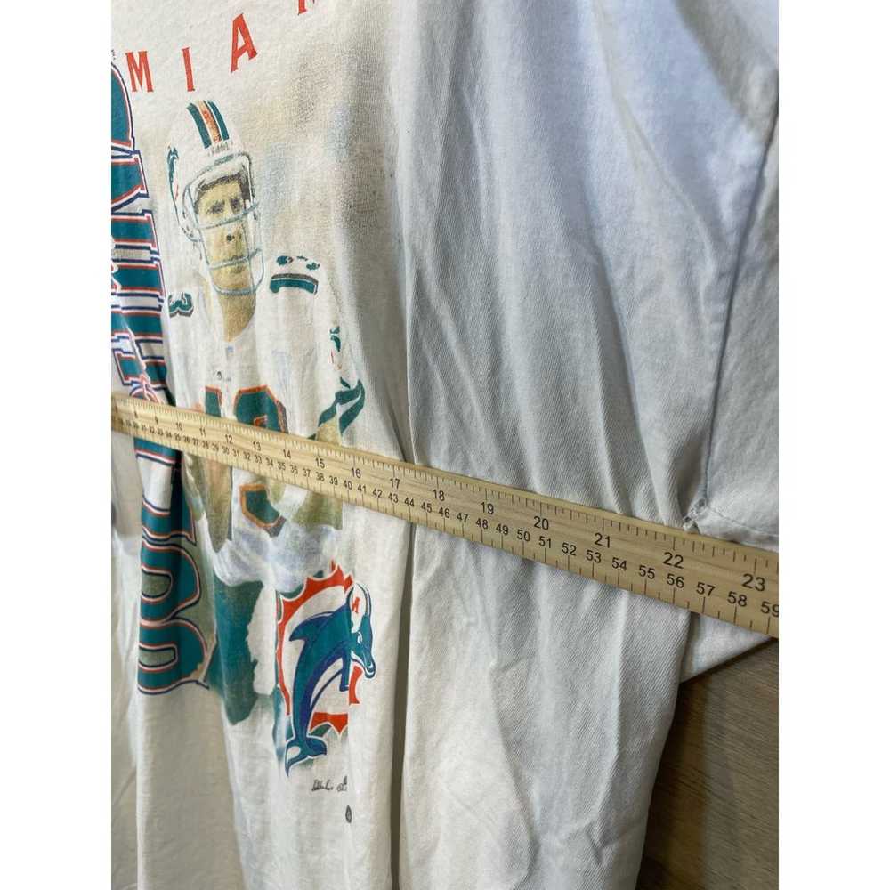 Vintage 1997 Dan Marino T-Shirt White Graphic Pri… - image 3