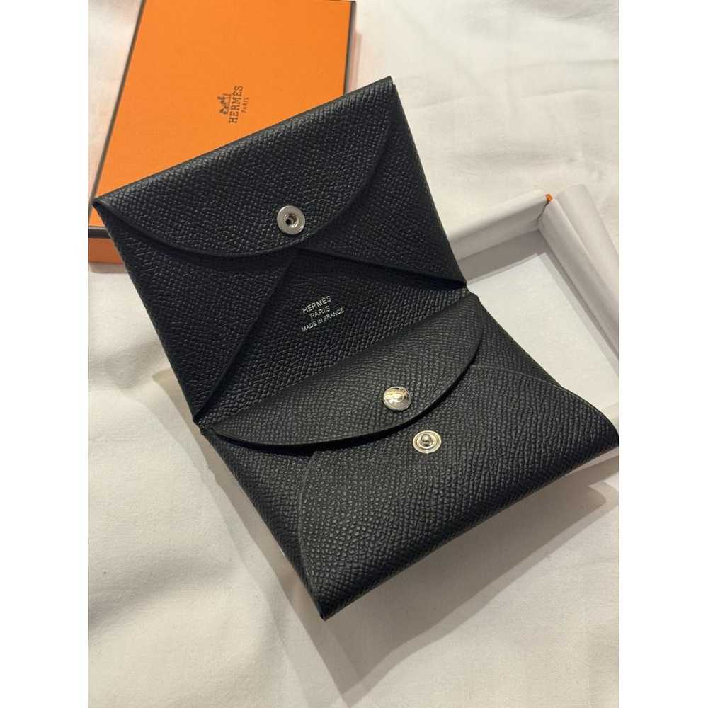 Hermès Calvi leather card wallet - image 3