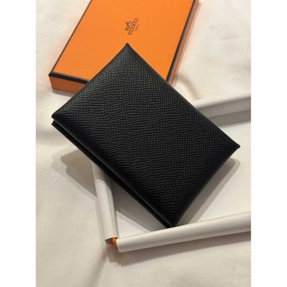 Hermès Calvi leather card wallet - image 5