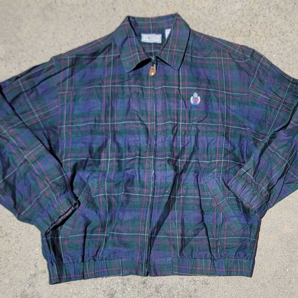 Bugle Boy Vtg 90s Bugle Boy Plaid Lightweight Jac… - image 1