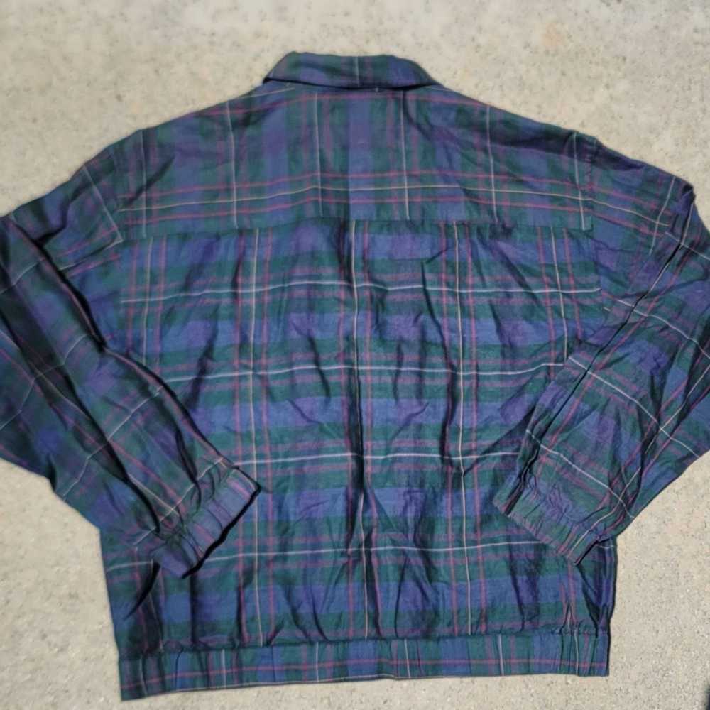 Bugle Boy Vtg 90s Bugle Boy Plaid Lightweight Jac… - image 3