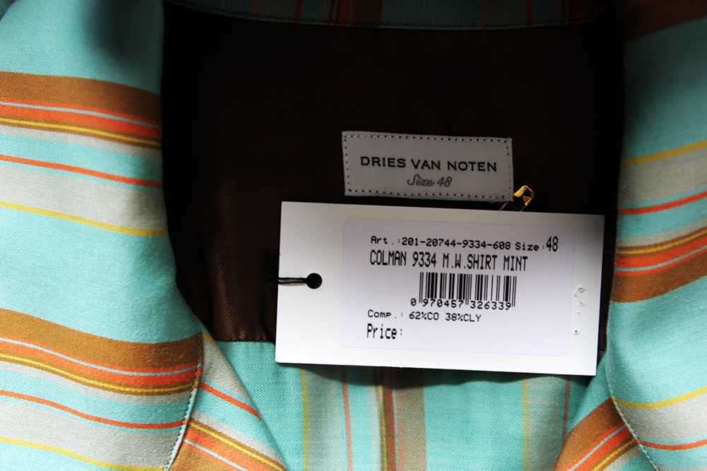 BNWT SS20 DRIES VAN NOTEN COLMAN MINT STRIPED SHI… - image 9