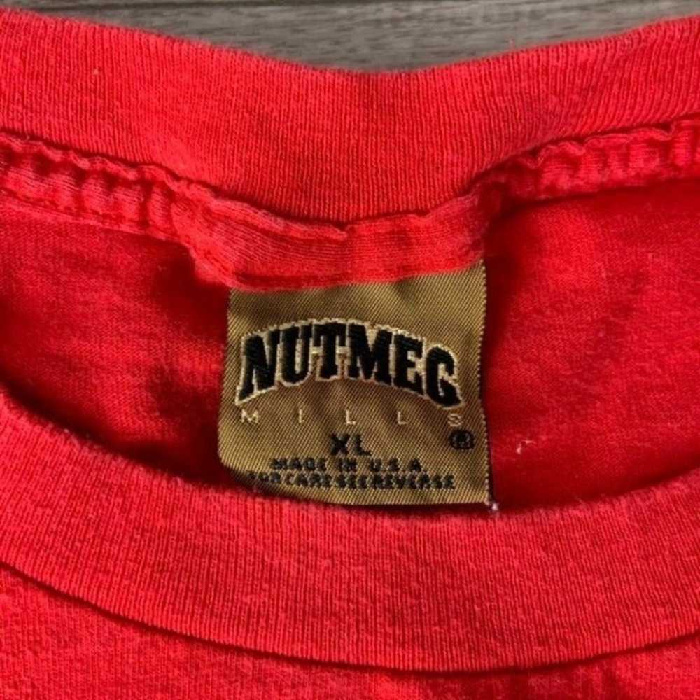 Red/Gold Vintage 90s NUTMEG 49ers NFL Football Sh… - image 5