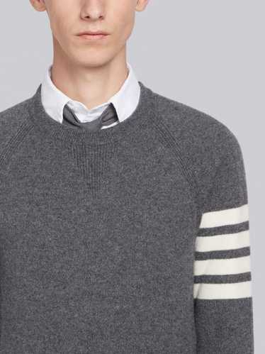 Thom Browne Cashmere Four Bar Sweatshirt