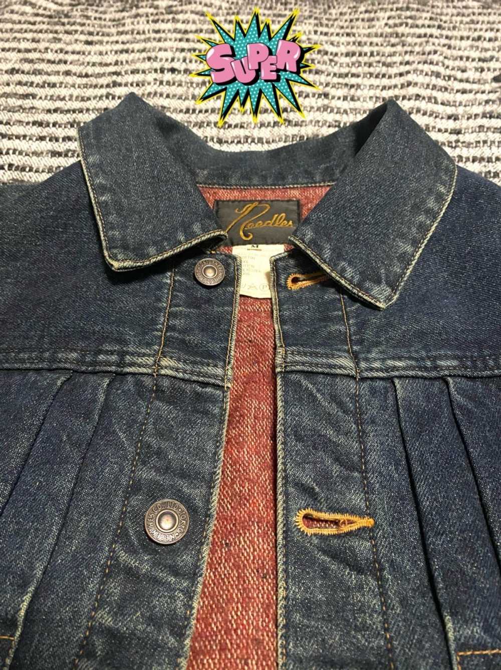 NEEDLES Nepenthes Denim Insulated Trucker Jacket - image 2