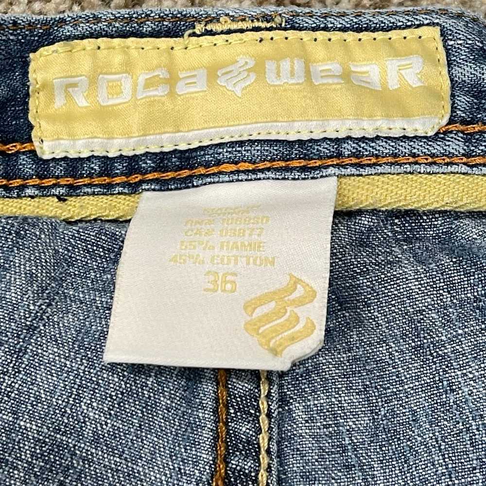 Vintage Rocawear Shorts Men 36 Blue Baggy Loose D… - image 4