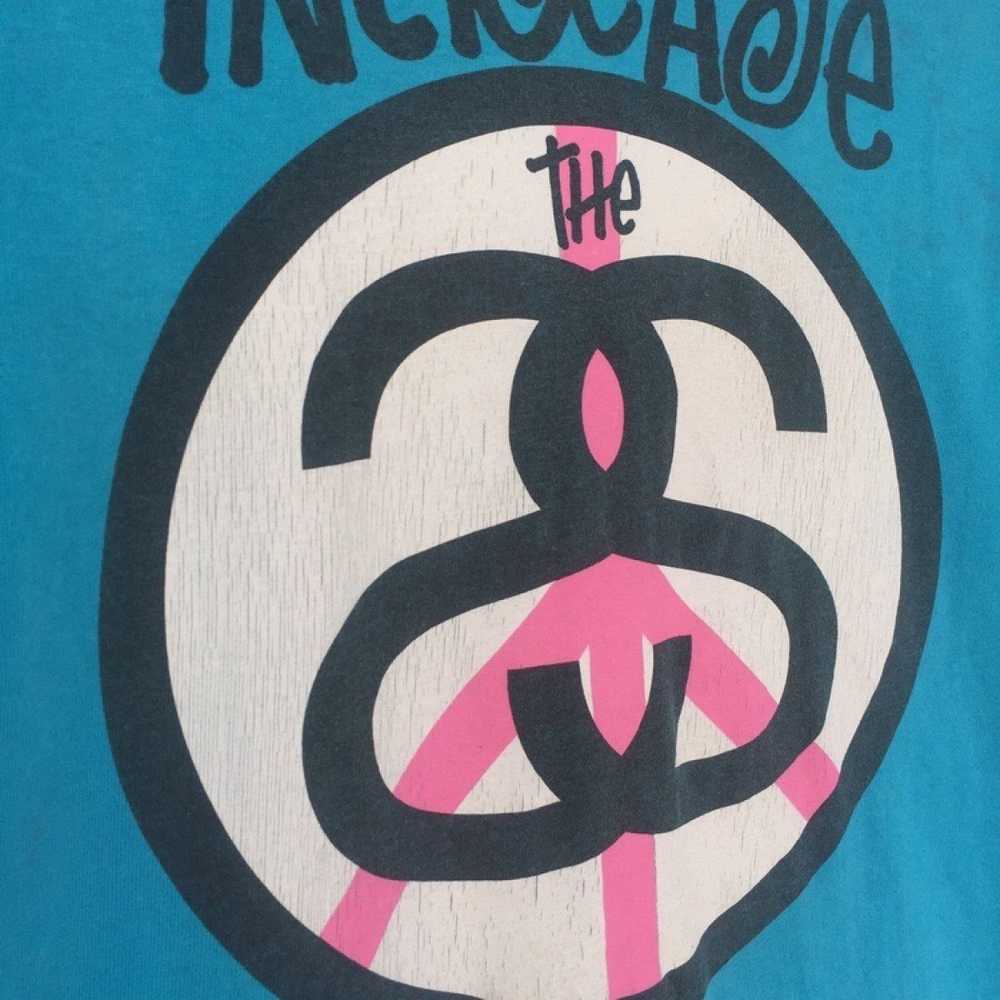 Stüssy “Increase The Peace” Big Logo Defect Tshirt - image 6