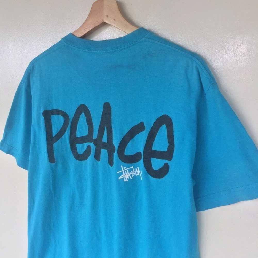 Stüssy “Increase The Peace” Big Logo Defect Tshirt - image 9